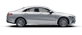 Auto sedán CLA vista lateral - Mercedes Benz