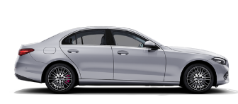 Auto sedán clase C vista lateral - Mercedes Benz