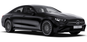 Auto sedán clase CLS vista frontal - Mercedes Benz