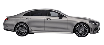 Auto sedán clase CLS vista lateral - Mercedes Benz