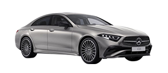 Auto sedán clase CLS vista frontal - Mercedes Benz