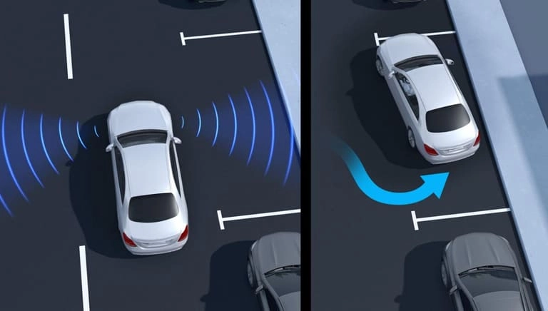 Ayuda activa para aparcar PARKTRONIC con cámara de 360°