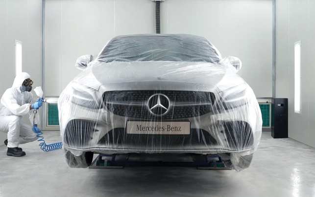 Planchado y Pintura de auto - Mercedes Benz